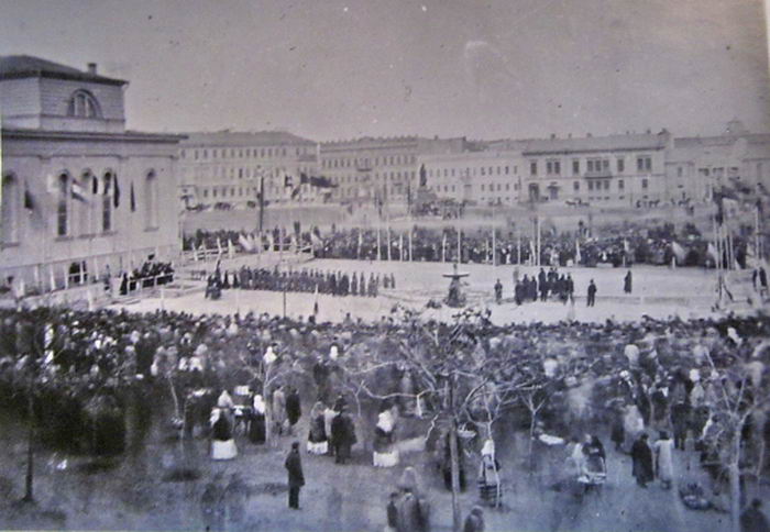 Открытие первого фонтана в Одессе. Фото из коллекции Анатолия Дроздовского.