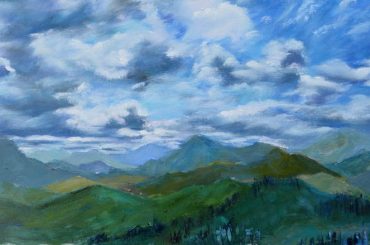 Карпатские горы, пейзаж, современный украинский художник