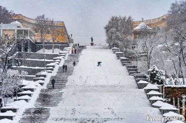 Потемкинская лестница зима