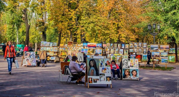 Художники на Соборке в Одессе