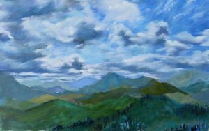 Карпатские горы, пейзаж, современный украинский художник