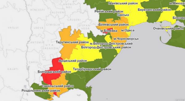 Карта одесского района